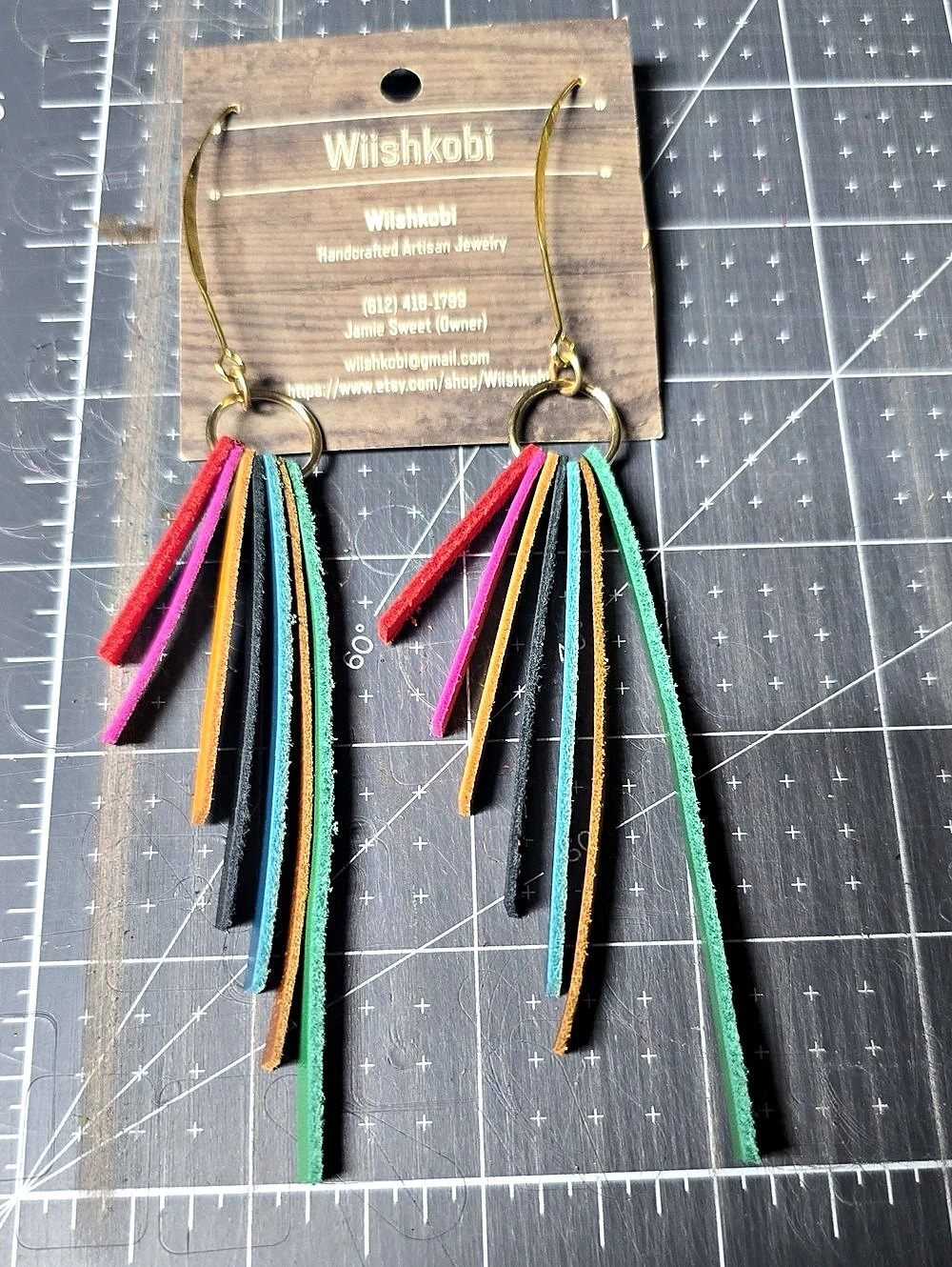 Wiishkobi Multicolor Fringe Earrings NWT